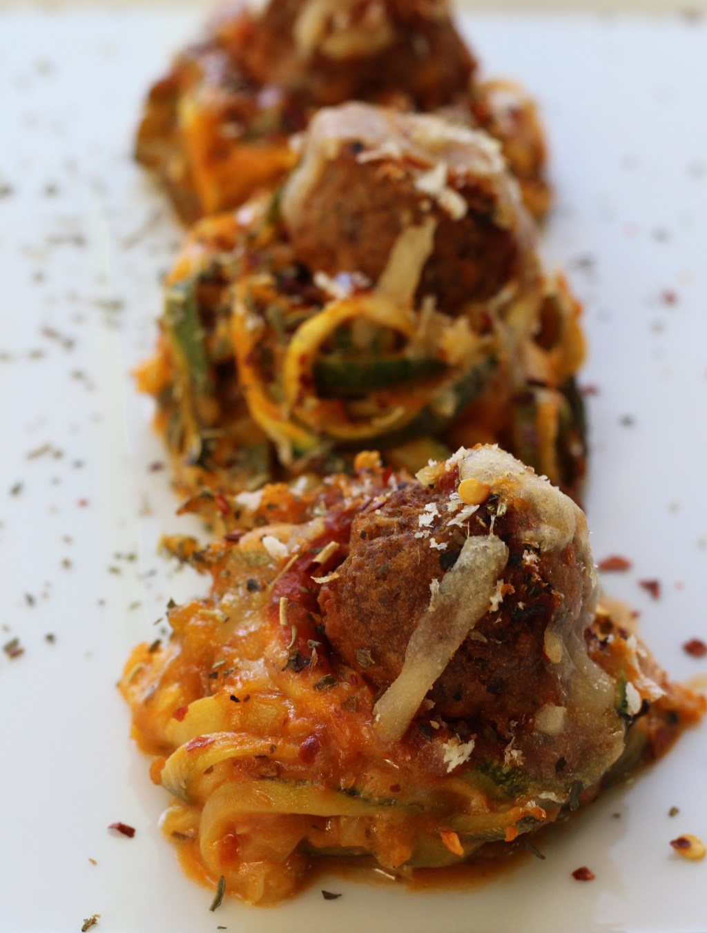 Meatball Marinara Zucchini&nbsp;Nests