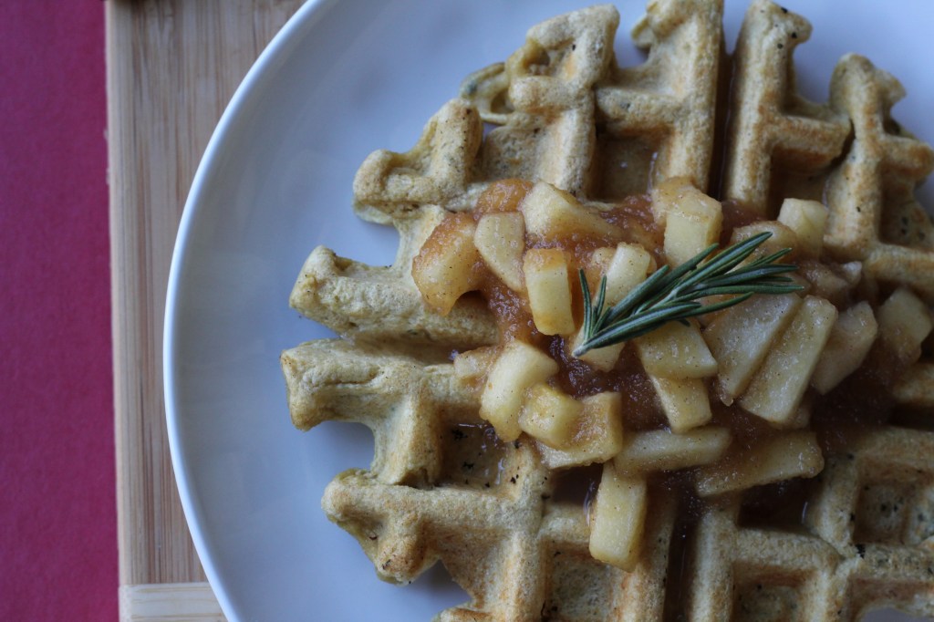 Savory Rosemary Waffles & Apple&nbsp;Compote