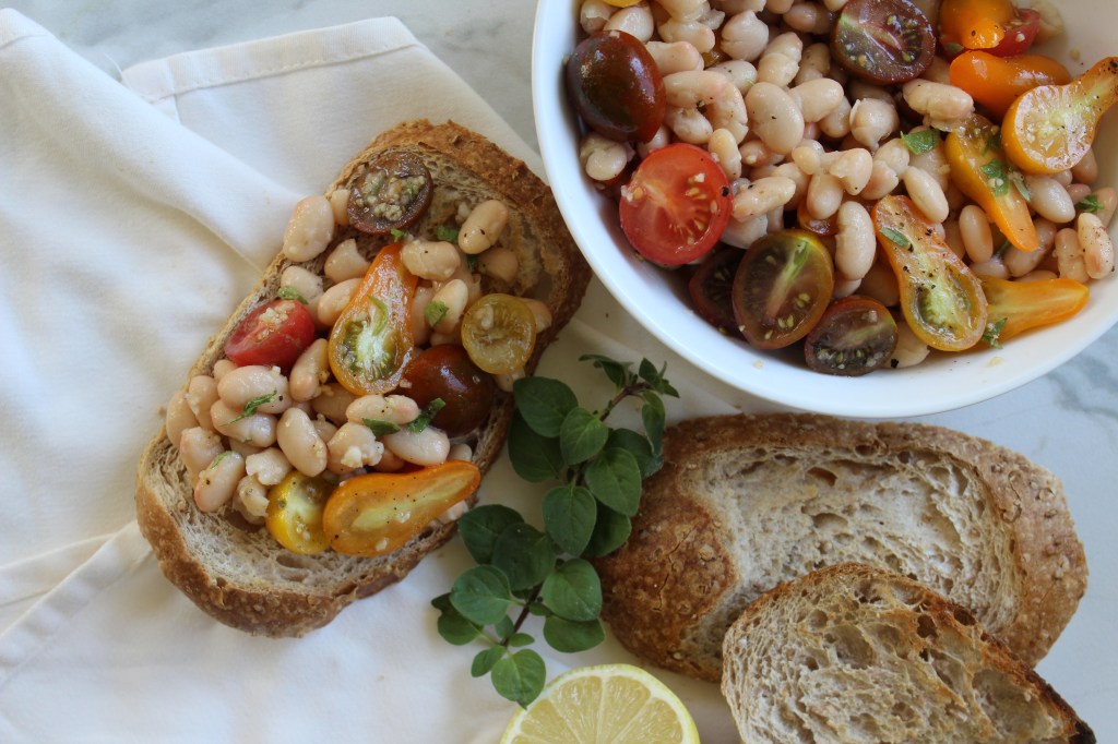 Heirloom Tomato & White Bean&nbsp;Bruschetta